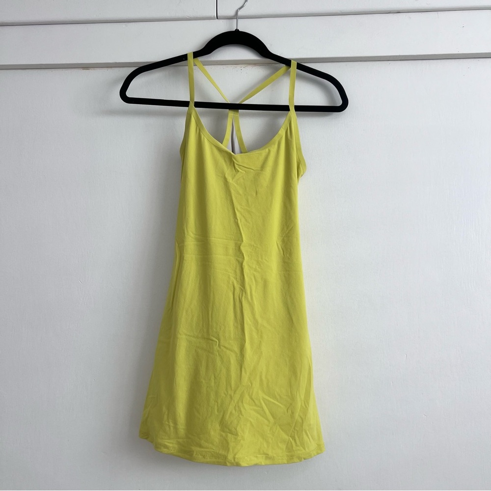 Outdoor Voices lime green workout dress romper